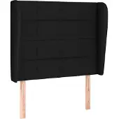 vidaXL Hoofdbord met randen 83x23x78/88 cm stof zwart