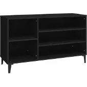vidaXL Schoenenkast 102x36x60 cm bewerkt hout zwart