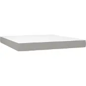 vidaXL Pocketveermatras medium king 193x203x20 cm stof lichtgrijs