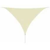 vidaXL Zonnescherm driehoekig 3,6x3,6x3,6 m oxford stof crèmewit online kopen