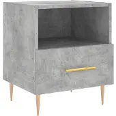 vidaXL Nachtkastjes 2 st 40x35x47,5 cm bewerkt hout betongrijs