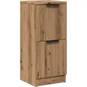 vidaXL Dressoirs 2 st 30x30x70 cm bewerkt hout artisanaal eikenkleur