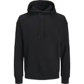 Jack & Jones Plus Size Effen Hoodie EU6XL US4XL Zwart