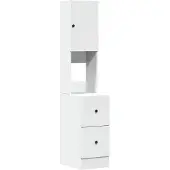 vidaXL Keukenkast 35x50x180 cm bewerkt hout wit
