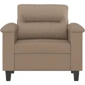 vidaXL Fauteuil 60 cm kunstleer cappuccinokleurig