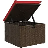 vidaXL 6-delige tuinbankset met kussens, bruin polyrotan