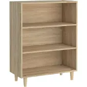 vidaXL Dressoir 69,5x32,5x90 cm bewerkt hout sonoma eikenkleurig