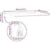 vidaXL Uitschuifbare luifel Meerkleurig 450 × 300 cm Stof en Aluminium