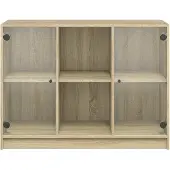 vidaXL Dressoir 102x37x75,5 cm bewerkt hout sonoma eikenkleurig