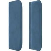 vidaXL Hoofdbord met randen 183x16x118/128 cm fluweel donkerblauw