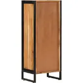 vidaXL Badkamerkast 40x30x100 cm massief acaciahout en ijzer