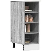 vidaXL Onderkast Riga 30x44,5x81,5cm bewerkt hout grijs sonoma eikenkleurig