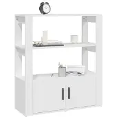 vidaXL Dressoir 80x30x90 cm bewerkt hout wit