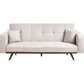 Beliani HJULBY - Driezitsbank - Lichtbeige - Polyester