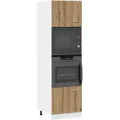 vidaXL Magnetronkast Lyon 60x57x207 cm bewerkt hout ambachtelijk eiken