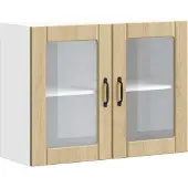 vidaXL Keukenbovenkast met glazen deur Lucca bewerkt hout sonoma eikenkleur