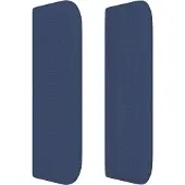 vidaXL Hoofdbord met randen 163x16x78/88 cm stof blauw