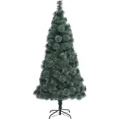 vidaXL Kunstkerstboom met standaard 240 cm PET groen