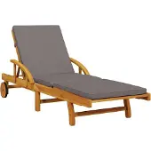 vidaXL Ligbedden 2 st met kussens 200x68x83 cm massief acaciahout