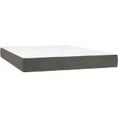vidaXL Pocketveringmatras medium 140x210x20 cm fluweel donkergrijs