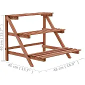 vidaXL Plantenstandaard 3-laags 48x45x40 cm cederhout