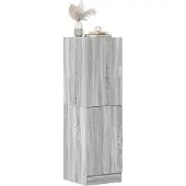 vidaXL Keukenkast 38x41,5x131,5 cm bewerkt hout grijs sonoma eiken