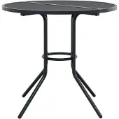 vidaXL Terrastafel rond Ø80x72,5 cm gepoedercoat staal antracietkleur