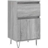 vidaXL Dressoir 40x35x70 cm bewerkt hout grijs sonoma