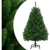 vidaXL Kunstkerstboom met scharnieren met standaard 120 cm groen