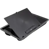 123inkt verstelbare laptopstandaard met schootkussen en muismat zwart