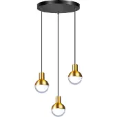 Eth Zwarte hanglamp Drop met goud