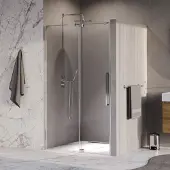 Brauer Stellar Nis Draaideur 2-delig - 100x200cm - Chroom - Veiligheidsglas - Douche, Douchedeuren - 8720724566867