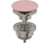 Ink Niet-afsluitbare Plug Keramiek - Mat Poederroze - 8718835167851 - Wastafels, Afvoerpluggen