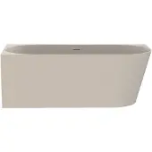 Xenz Juna Halfvrijstaand Bad 160x75cm - Hoek Links - Mat Creme - Composiet - Baden, Halfvrijstaande Baden - 8720247171494