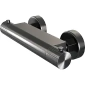 Brauer Stripe Opbouw Douche Thermostaatkraan - Geborsteld Gunmetal PVD - Messing - Kranen, Douchekranen, Douchethermostaten - 8720724564139 - Kranen, Douchekranen, Douchethermostaten