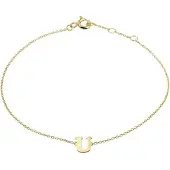 The Jewelry Collection Geelgouden Armband letter U 16 4021359