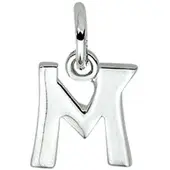 The Jewelry Collection Zilver Gerhodineerde Hanger letter M 1330010