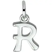The Jewelry Collection Zilver Gerhodineerde Hanger letter R 1330015