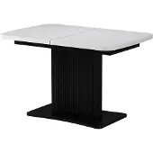 Vicco Eettafel Fenaro, Wit/Zwart, 120-160 x 80 cm uitschuifbaar