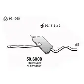 ASSO 50.6008 Uitlaat middendemper