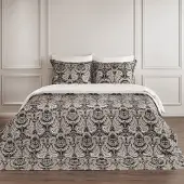 Dommelin Dekbedovertrekset Lecce Satijn 400tc Zwart-Camel 140x200/220 cm