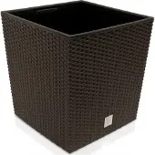 Deuba Bloempot Rato Low Set van 2 Umbra 32x32x33cm