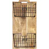 vidaXL Tijdschriftenwandrek 33x10x67 cm massief ruw mangohout