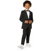 Opposuits kostuum Jet Set Black zwart Jongens Polyester Reverskraag Effen - maat 98/104