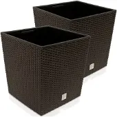 Deuba Bloempot Rato Low Umbra 2 stuks 64L 39x39x40,5cm