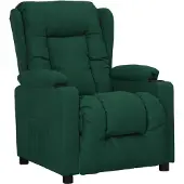 vidaXL Fauteuil verstelbaar stof donkergroen