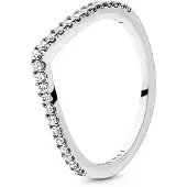 Pandora Ring, Fonkelende Wens Ring, (58, Zilver)