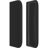 vidaXL Hoofdbord met randen 93x16x78/88 cm kunstleer zwart
