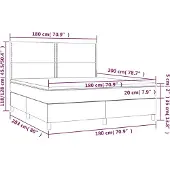 vidaXL Boxspring met matras stof blauw 180x200 cm