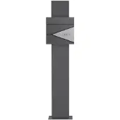 ML-Design Brievenbus 37x36,5x11 cm antraciet/houtlook staal
